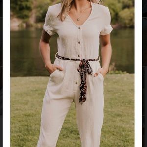 ROOLEE Georgetown Tie Jumpsuit NWT